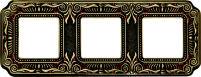 FD01363PBCL Fede Firenze Crystal De Luxe Рамка 3-ная, Bright Patina