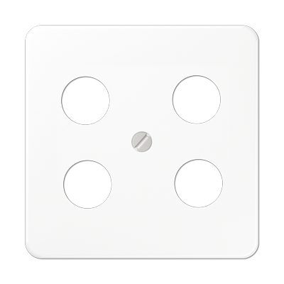 Крышка для SAT-TV-розетки с 4-мя гнездами; белая, CD561-4SAT1WW