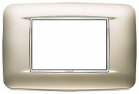 20683.C22 - Vimar Накладка с закруглениями для 3 модулей никель сатинированый