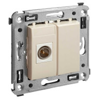 4405503 - ДКС Розетка TV оконечная в стену, "Avanti", "Ванильная дымка"