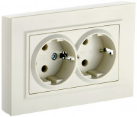 BRITE Роз. 2-я с з/к/ш 16А в сб. РСш12-3-БрКр беж. IEK, BR-R24-16-K10-F