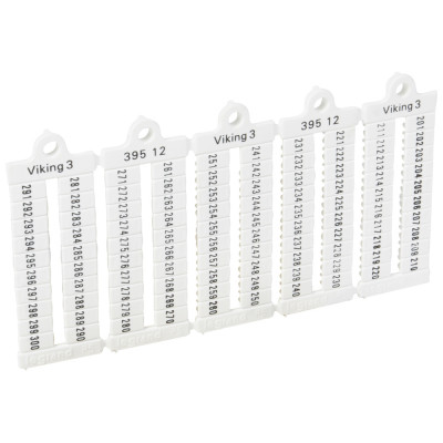 Legrand Листы с этикетками для клеммных блоков Viking 3 - горизонтальный формат - шаг 5 мм - цифры от 201 до 300, 039512