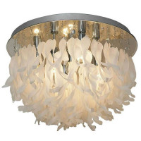 LUSSOLE COMO Люстра потолочная, цвет основания - хром, плафон - стекло (цвет - белый), 7x40W E14, LSA-5603-07