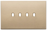 Vimar Накладка Vintage, 4 модуля на 4 выключателя, металл сатинированное золото, 22674.4.88
