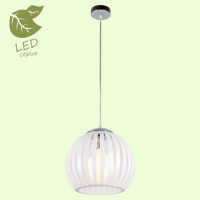 LUSSOLE HOCKESSIN Подвесной светильник, цвет основания - хром, плафон - акрил (цвет - белый), 1x10W E27, GRLSP-0158