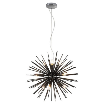 LUSSOLE STAR Люстра подвесная, цвет основания - черный хром, 9x6W E14, GRLSP-8337
