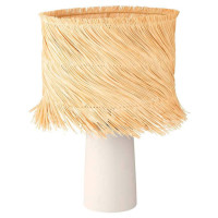 390239 Настольная лампа PAISANO, 1X40W (E27), H515, керамика, бежевый / ротанг, натуральный