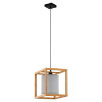 390099 Подвесной потолочный светильник (люстра) GRANADOS, 1x40W, E27, L300, B300, H1500, сталь, дере