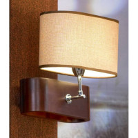 LUSSOLE Nulvi Бра, цвет основания - хром, плафон - ткань (цвет - бежевый), 1x60W E27, LSF-2101-01