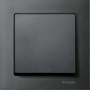 Выключатель 1-клавишный, цвет - антрацит,  серия M-Pure