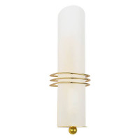 LUSSOLE SELVINO Бра, цвет основания - блестящее золото, плафон - стекло (цвет - белый), 1x40W E14, LSA-7701-01