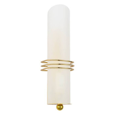 LUSSOLE SELVINO Бра, цвет основания - блестящее золото, плафон - стекло (цвет - белый), 1x40W E14, LSA-7701-01