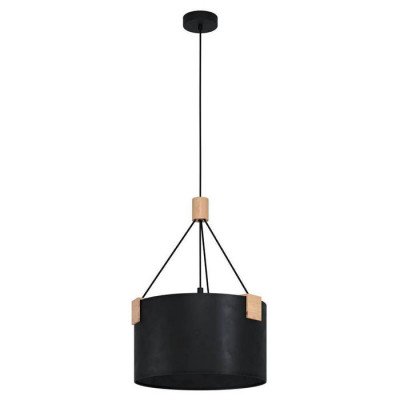 39944 Подвесной потолочный светильник (люстра) POTOSI, 1x40W, E27, H1500, ?400, сталь, черный/крафт