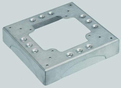 Simon SConnect Цоколь для соединен напольного кабель-канала с 4-мя перфорациями 85x18мм, алюминий, KTA804-8