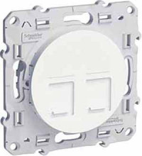 S52R481 - Odace Розетка 2хRJ45 5е кат. UTP infraplus , бел., Schneider Electric S52R481 - Odace Розетка 2хRJ45 5е кат. UTP infraplus , бел., Schneider Electric
