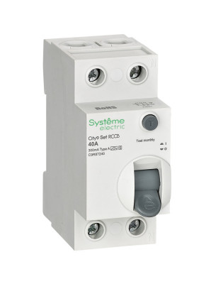 City9 Set ВДТ 40А 2P 300мА A-S 230В, Systeme Electric, C9R87240