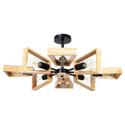 Arte Lamp BRUSSELS, Светильник потолочный, цвет арматуры - черный, цвет плафона/декора - бежевый, 8x60W E27, A8030PL-8BK