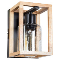 Arte Lamp DUBLIN, Светильник настенный, цвет арматуры - черный, цвет плафона/декора - прозрачный, 1x60W E27, A7025AP-1BK