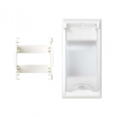 Simon Cima 500 Белая Плата с крышкой для монтажа автомат. выключателя в колонны, башни, боксы, 50000074-030