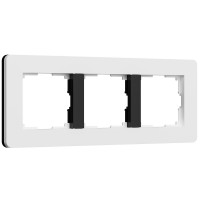 Werkel W0033068/ Рамка на 3 поста Split (белый/черный, soft-touch), a067990