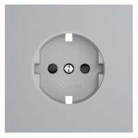 Накладка для розетки с заземлением и защитными шторками, S70 (серый), VLS000716