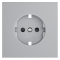 Накладка для розетки с заземлением и защитными шторками, S70 (серый), VLS000716