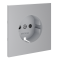 Накладка для розетки с заземлением и защитными шторками, S70 (серый), VLS000716