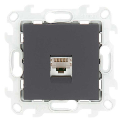 Simon Розетка RJ45 кат 5e UTP, графит, 2410598-038