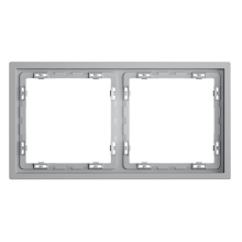 Рамка пластиковая VOLTUM S70 на 2 поста, (серый), VLS100216