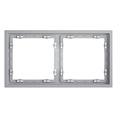 Рамка пластиковая VOLTUM S70 на 2 поста, (серый), VLS100216