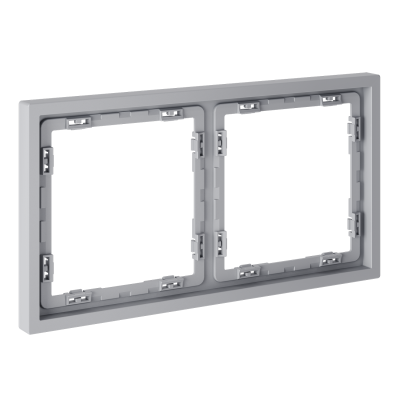 Рамка пластиковая VOLTUM S70 на 2 поста, (серый), VLS100216