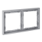 Рамка пластиковая VOLTUM S70 на 2 поста, (серый), VLS100216