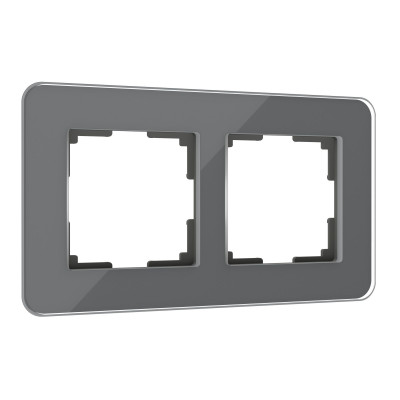 Werkel W0022440/ Рамка на 2 поста Elite (графит, стекло), a057879