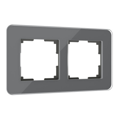 Werkel W0022440/ Рамка на 2 поста Elite (графит, стекло), a057879