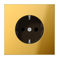 Штепсельная розетка SCHUKO 16A 250V~ с защитой от детей; металл цвета золота, GO1520KI