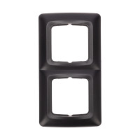 DEA Рамка 2-я горизонтальная Черный Металлик KRANZ (1/10/180), KR-78-0346