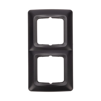 DEA Рамка 2-я горизонтальная Черный Металлик KRANZ (1/10/180), KR-78-0346