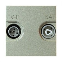 N2251.3 CV - Розетка TV-R-SAT одиночная с накладкой, серия Zenit, цвет шампань - 2CLA225130N1901