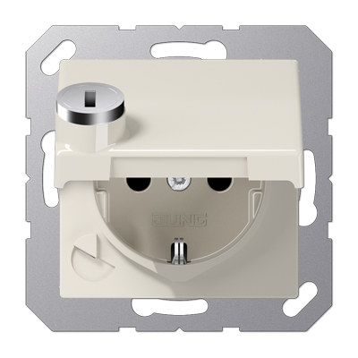 SCHUKO-розетка  с крышкой и замком, AS1520BFKLSL