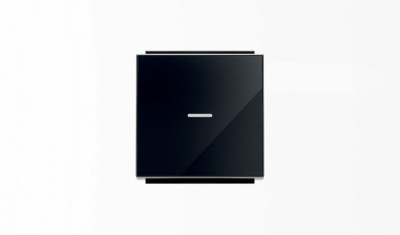 8501.3 CN - Клавиша для 1-клавишных выключателей/переключателей/кнопок с линзой подсветки, серия SKY, цвет стекло чёрное - 2CLA850130A2501