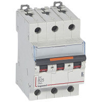 Legrand Автоматический выключатель DX? - 25 кА - тип характеристики B - 3П - 400 В~ - 25 А - 3 модуля, 409731