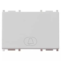 Vimar Клавиша на 3 модуля с символом-звонок с подсветкой, серебро, 14023.C.SL