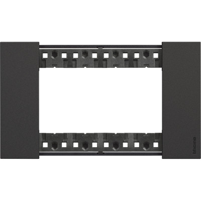 KA4804KG Bticino LIVING NOW. Декоративная рамка 4 модуля.Цвет Черный., KA4804KG