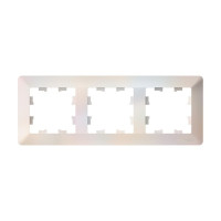 ATN220403 - ATLASDESIGN AIR 3-постовая РАМКА, ЖЕМЧУГ/дымчатый белый, Systeme Electric