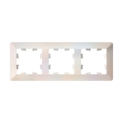 ATN220403 - ATLASDESIGN AIR 3-постовая РАМКА, ЖЕМЧУГ/дымчатый белый, Systeme Electric