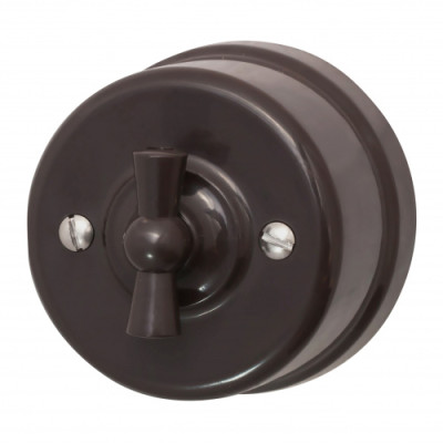 BIRONI Лизетта Пластик Коричневый Выключатель перекрестный 1-кл, B1-203-22