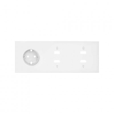 Simon 10020305-230 Кит 3 поста, фронт. Накладка на 1 розетку Schuko + 2 розетки HDMI + 2 розетки USB цвета белый матовый S100