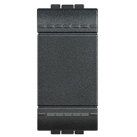 L4001N LivingLight Выключатель с винтовыми клемами, размер 1 модуль, цвет антрацит