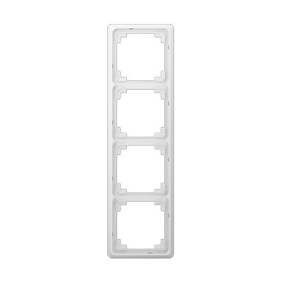 Рамка для вертикальной и горизонтальной установки, 4-кратная, белая, CDP584WW