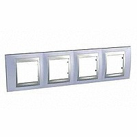 MGU66.008.098 - UNICA TOP РАМКА 4-постовая, горизонтальная, АЛЮМИНИЙ/БЕРИЛЛ